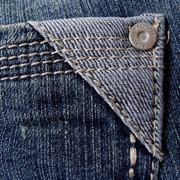 Y2K VTG ALMOST FAMOUS Skinny Jeans Sz 7 Junior Distressed Faded Stretch Waist 29 - Picture 8 of 8